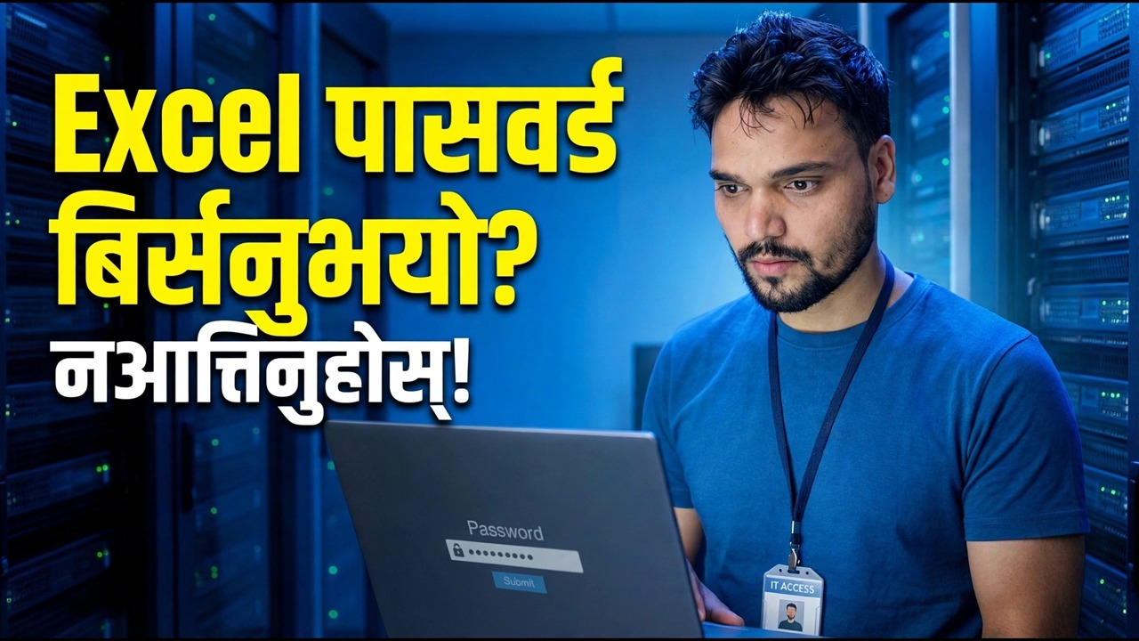 एक्सेल पासवर्ड रिकभरी - हरेक पटक काम गर्दछ