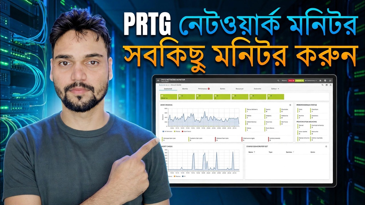 PRTG দিয়ে CPU, RAM, ব্যান্ডউইথ এবং ফায়ারওয়াল স্ট্যাটাস মনিটর করুন