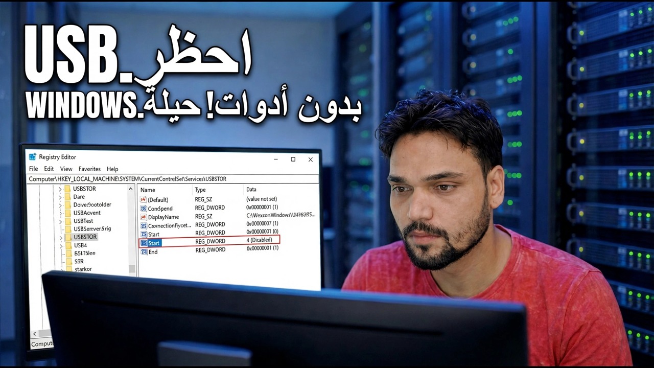 منع الوصول غير المصرح به للـ USB - نصيحة أمان ويندوز | بدون أدوات