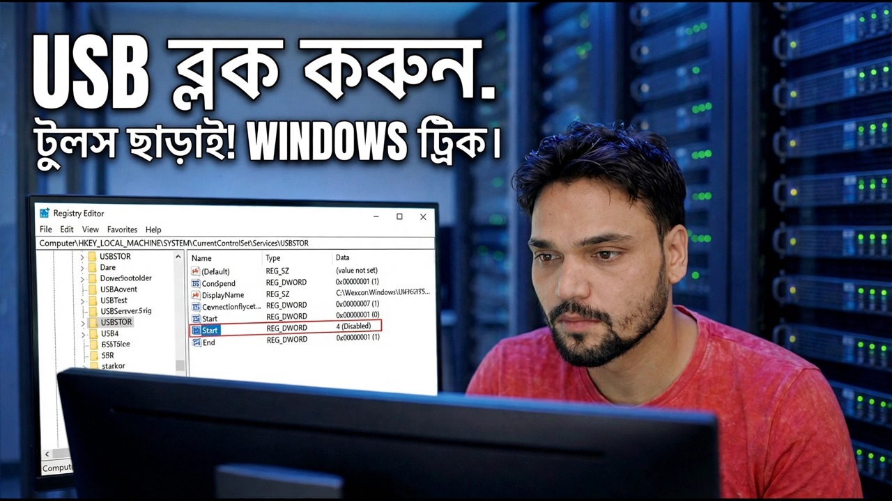 USB অননুমোদিত অ্যাক্সেস রোধ: Windows সিকিউরিটি টিপ | টুল ছাড়াই