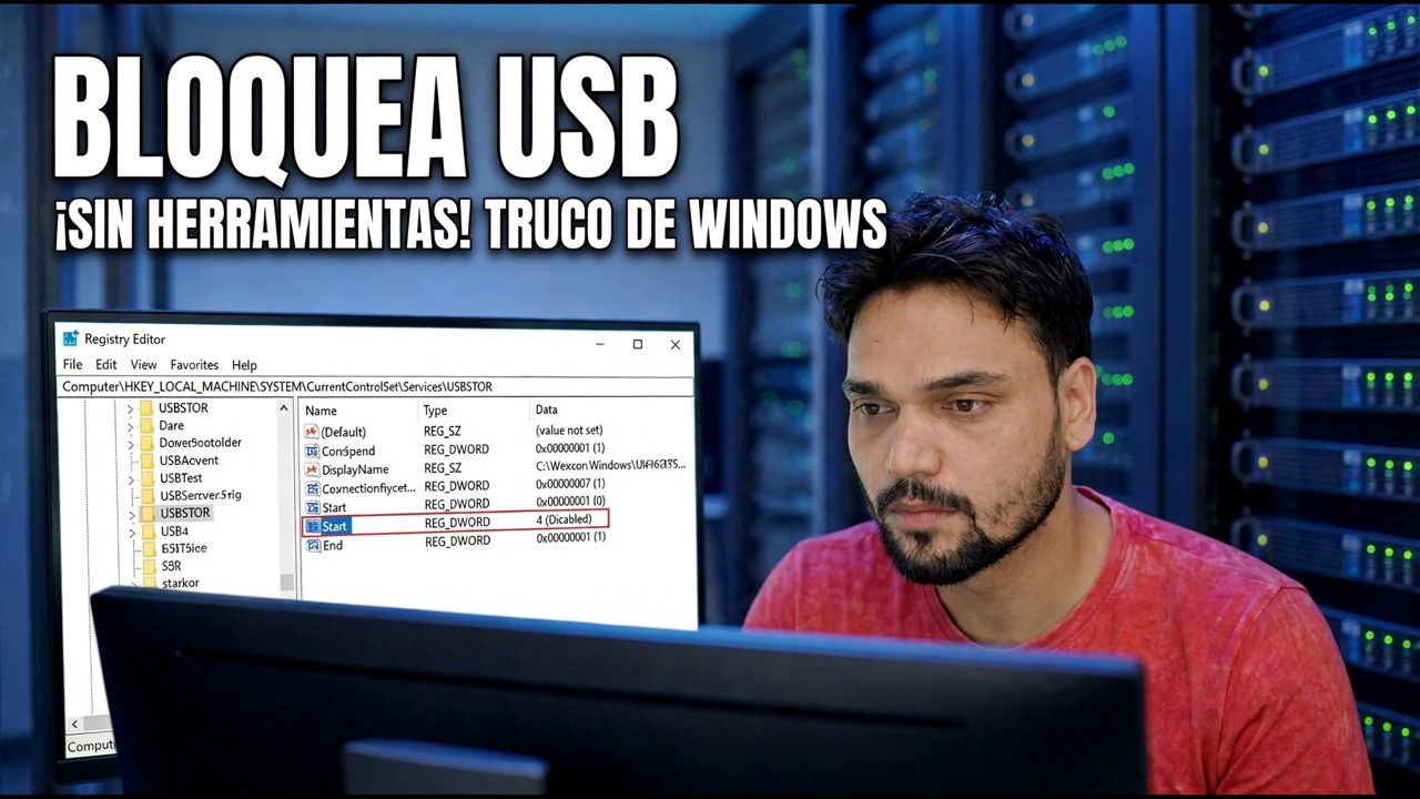 Prevenga el Acceso No Autorizado a USB - Consejo de Seguridad en Windows | Sin Herramientas
