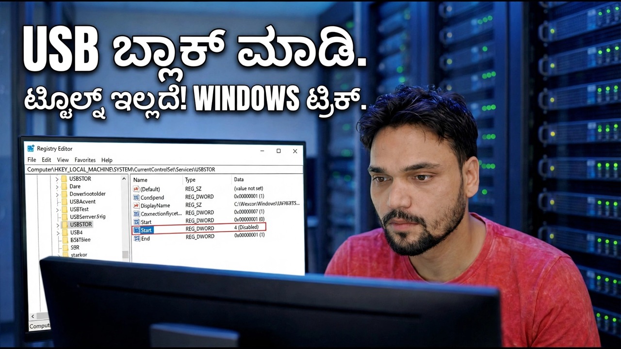 USB ಅನಧಿಕೃತ ಪ್ರವೇಶವನ್ನು ತಡೆಯಿರಿ - ವಿಂಡೋಸ್ ಸುರಕ್ಷತಾ ಸಲಹೆ | ಯಾವುದೇ ಸಾಧನಗಳಿಲ್ಲ