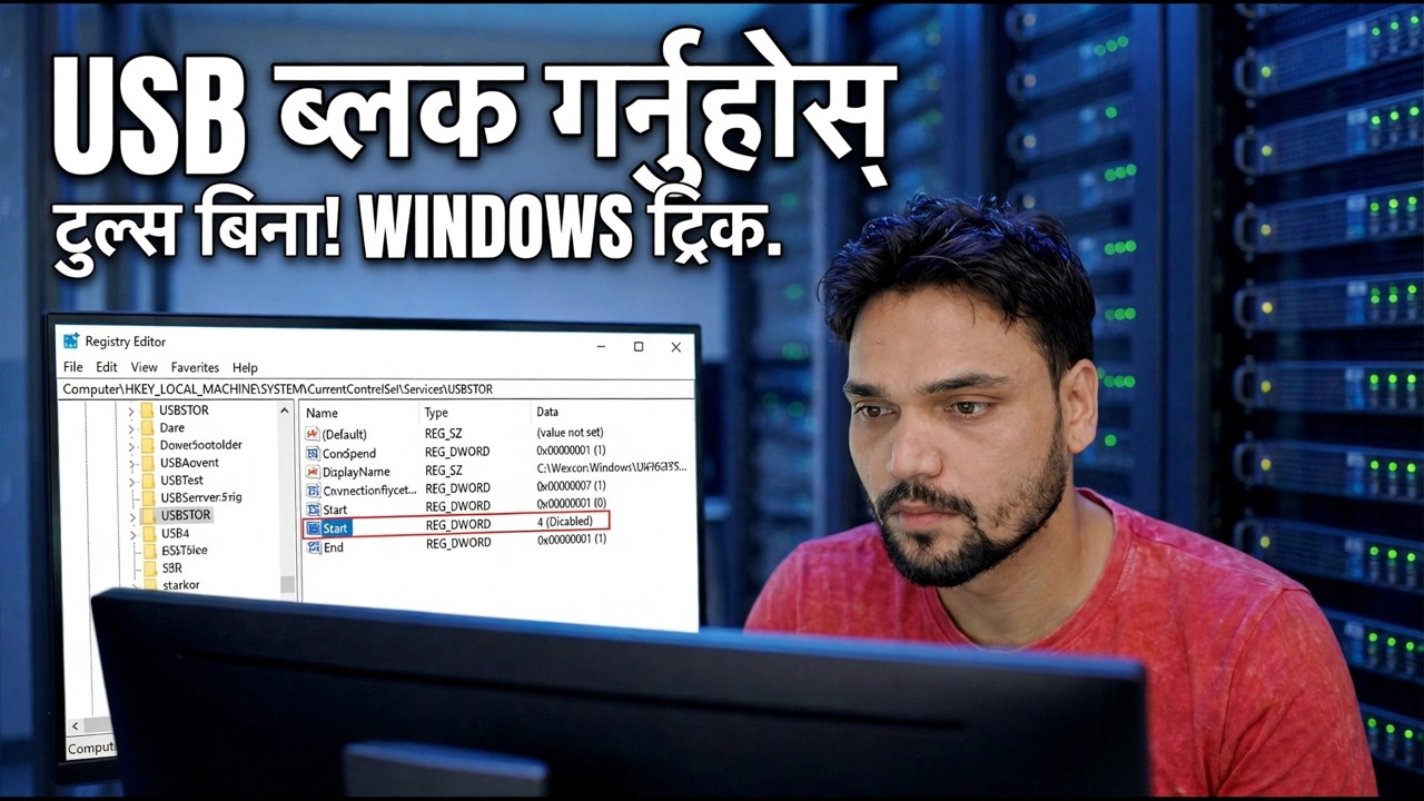 USB अनधिकृत पहुँच रोक्नुहोस् - Windows सुरक्षा टिप | कुनै उपकरण छैन