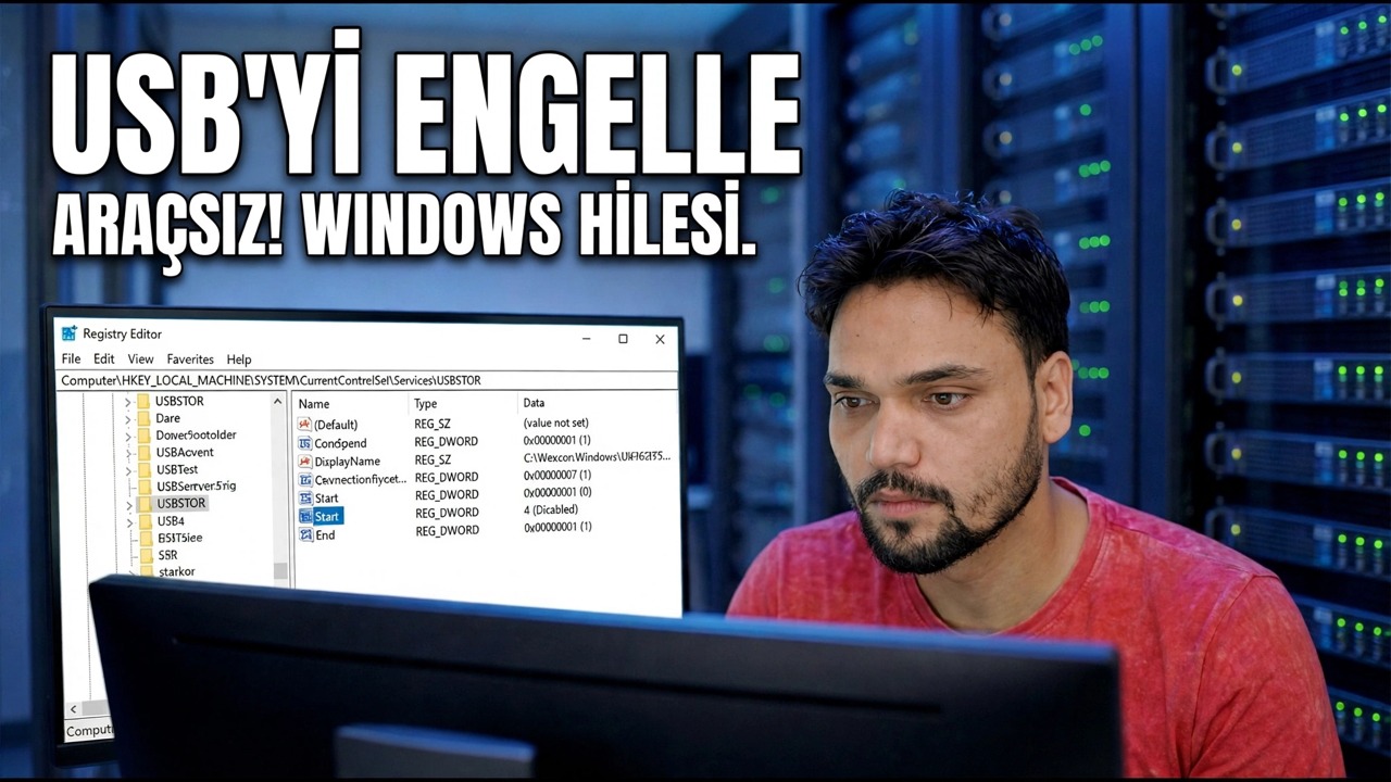 USB Yetkisiz Erişimi Engelle - Windows Güvenlik İpucu | Araçsız Çözüm