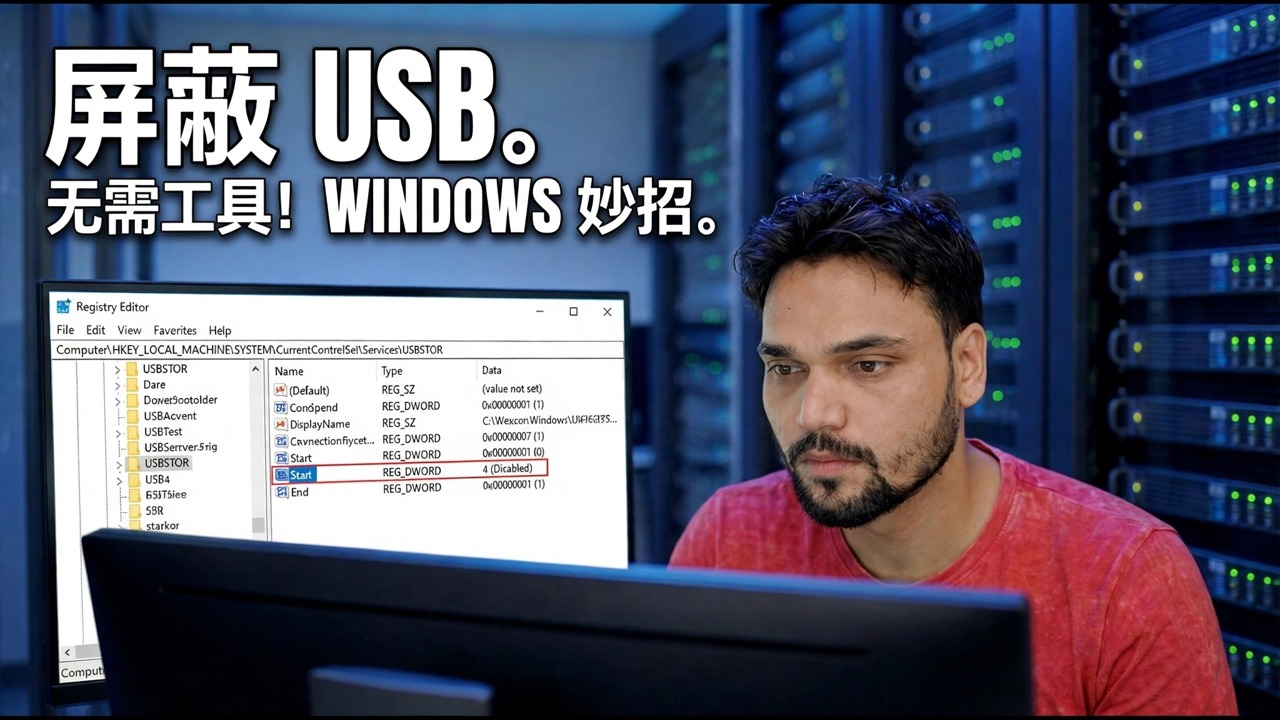 如何防止USB未经授权访问 - Windows安全技巧 | 无需工具