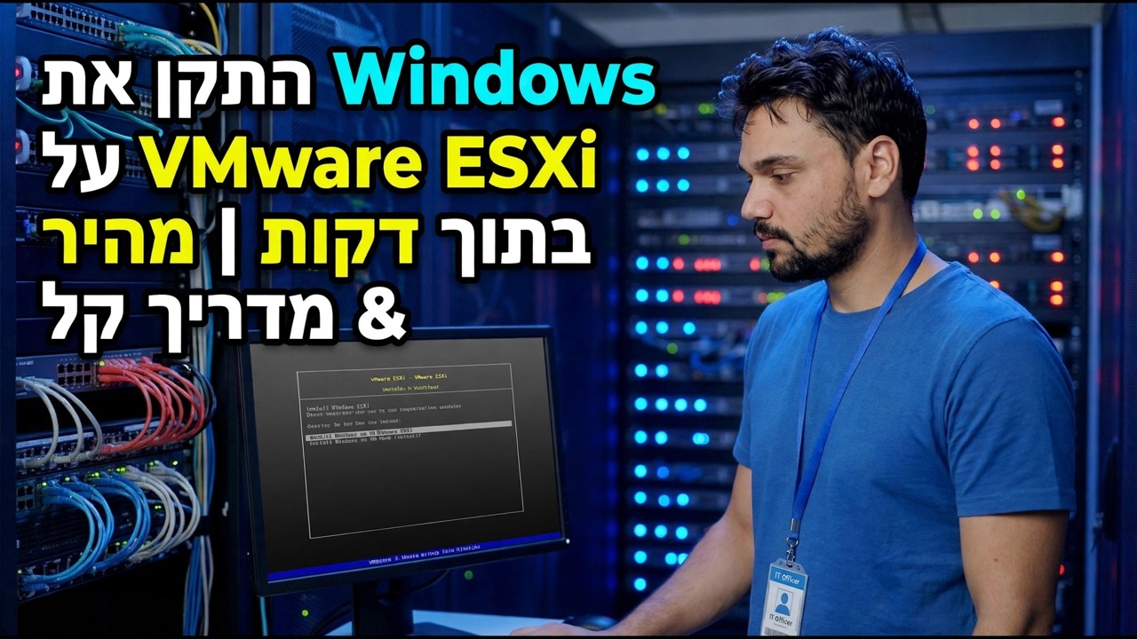 Windows ב-VMware ESXi - מדריך התקנה מהירה וקלה