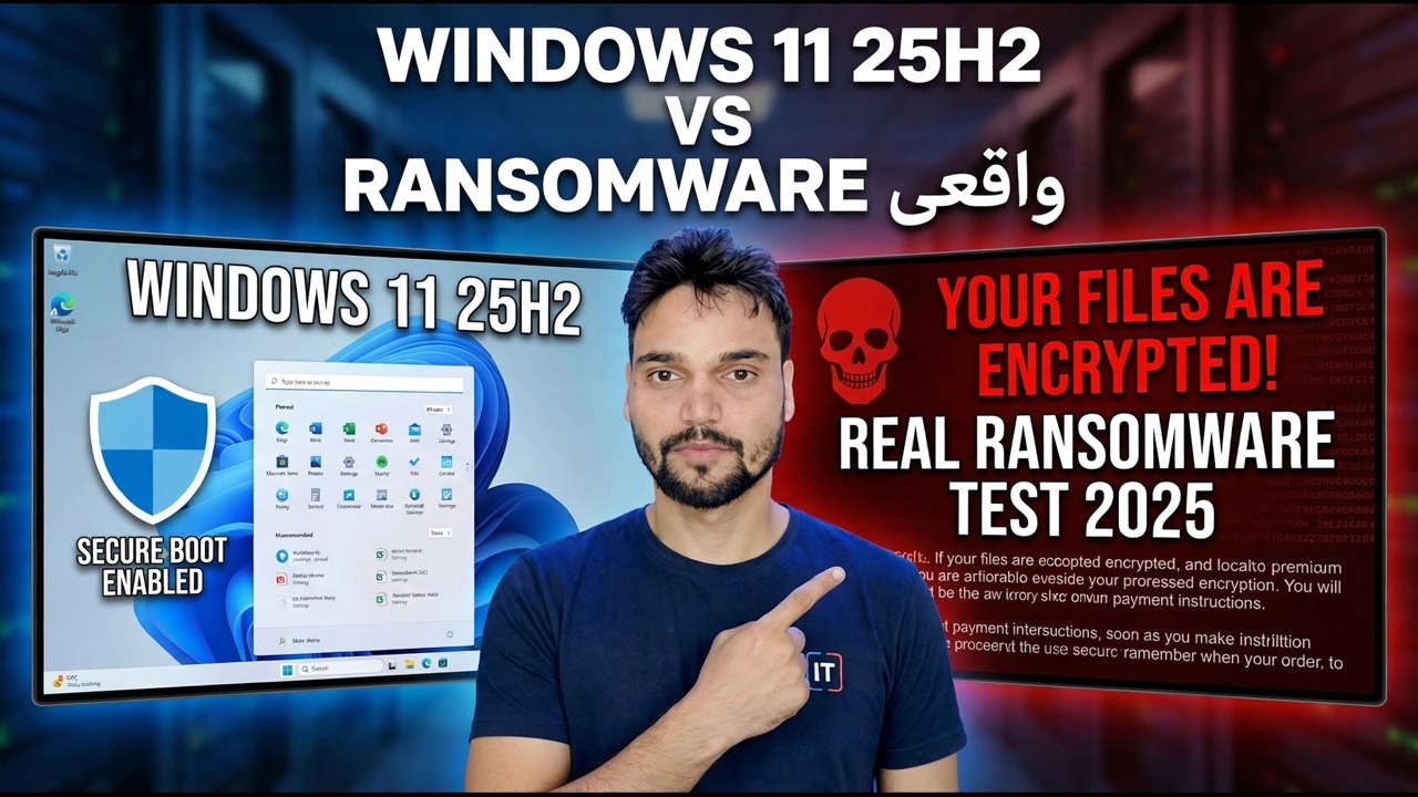 من ویندوز 11 25H2 را در برابر باج افزار واقعی آزمایش کردم - این چیزی است که اتفاق افتاد