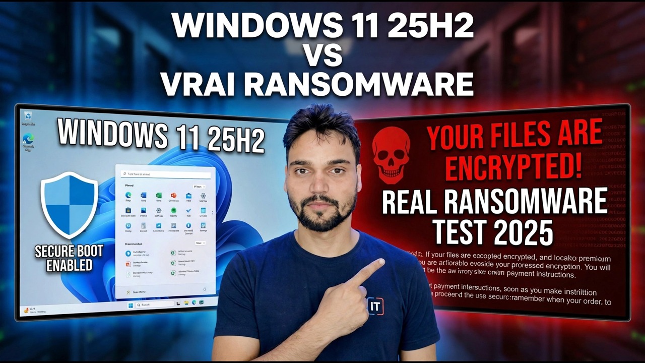 J'ai testé Windows 11 25H2 contre un vrai ransomware – voici ce qui s'est passé