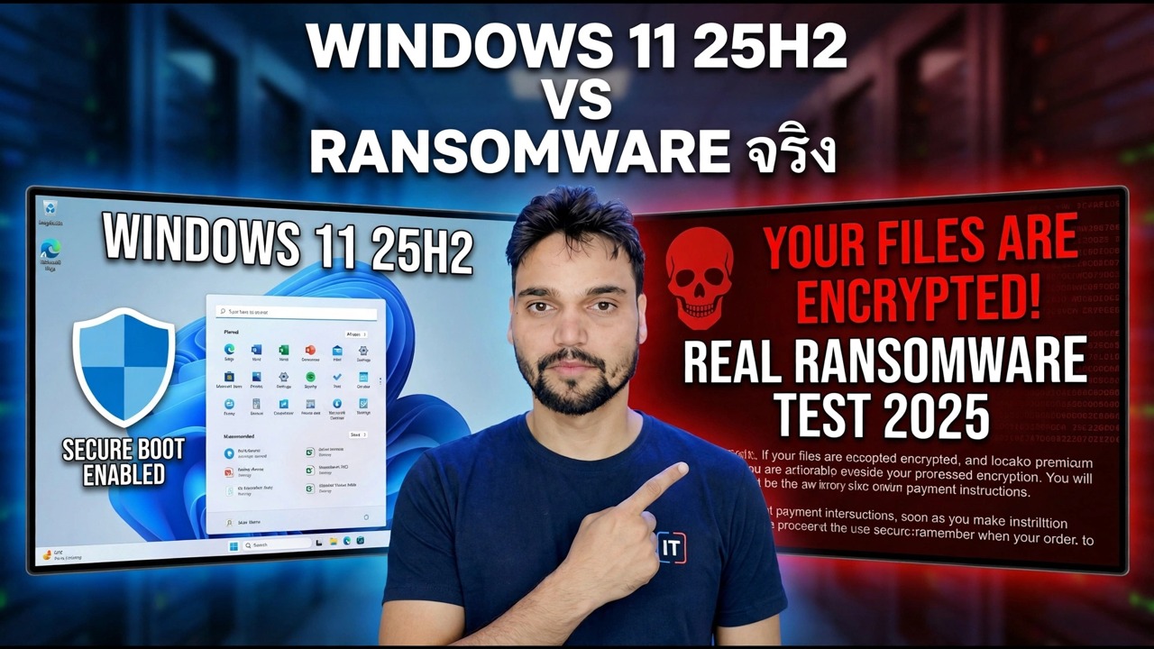 ฉันทดสอบ Windows 11 25H2 กับแรนซัมแวร์จริง – นี่คือสิ่งที่เกิดขึ้น