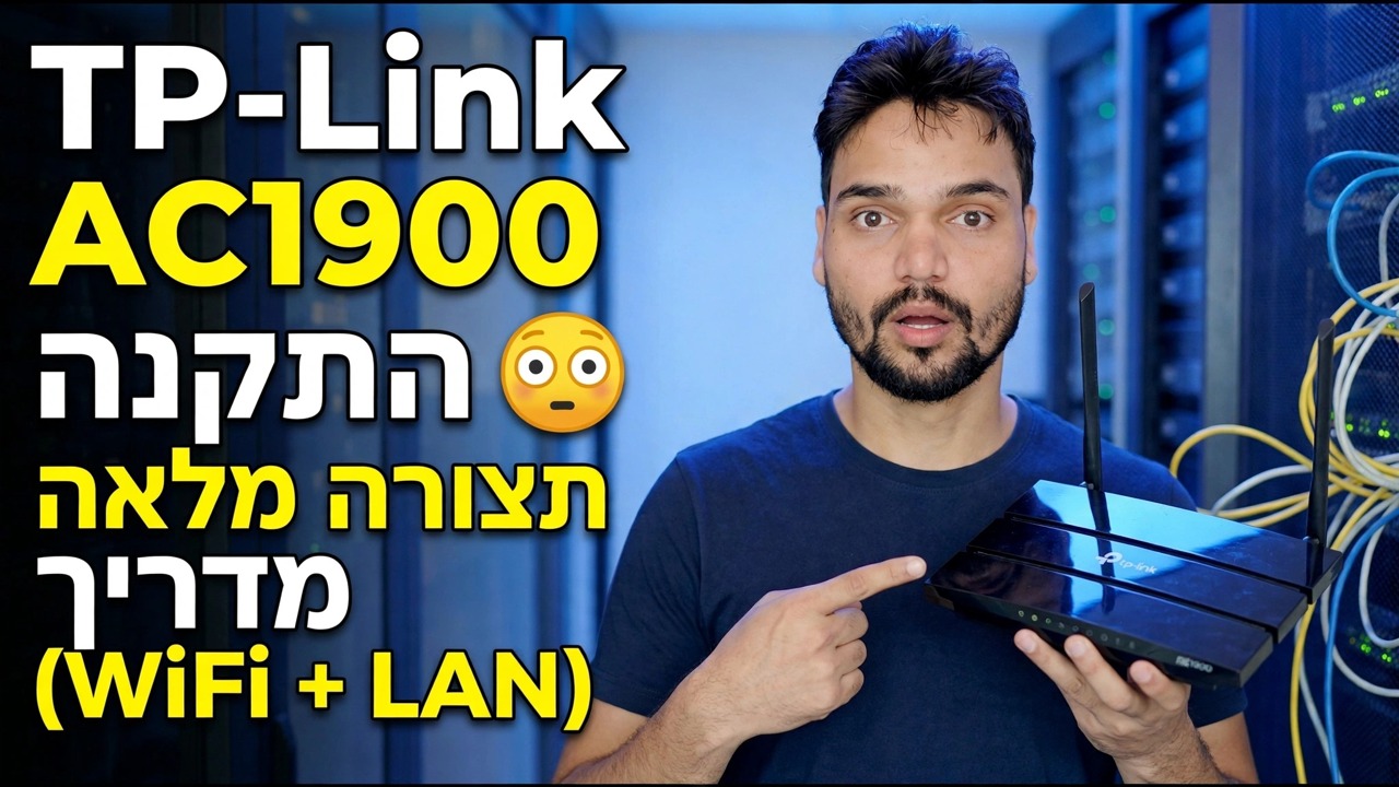 התקנה של TP-Link AC1900 😳 מדריך תצורה מלא (WiFi + LAN)
