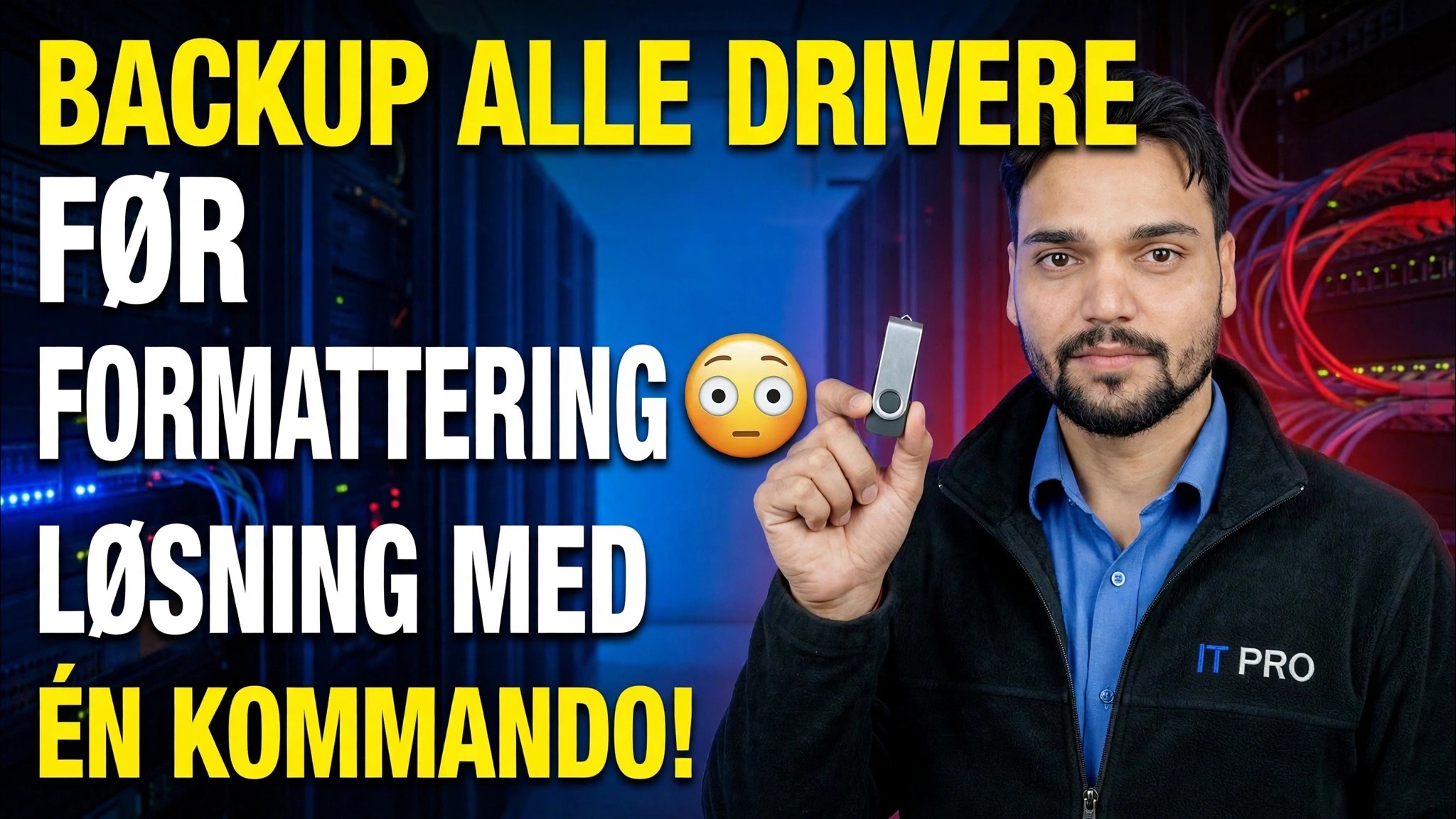 Lagre alle drivere før formatering 😳 En kommandoløsning!