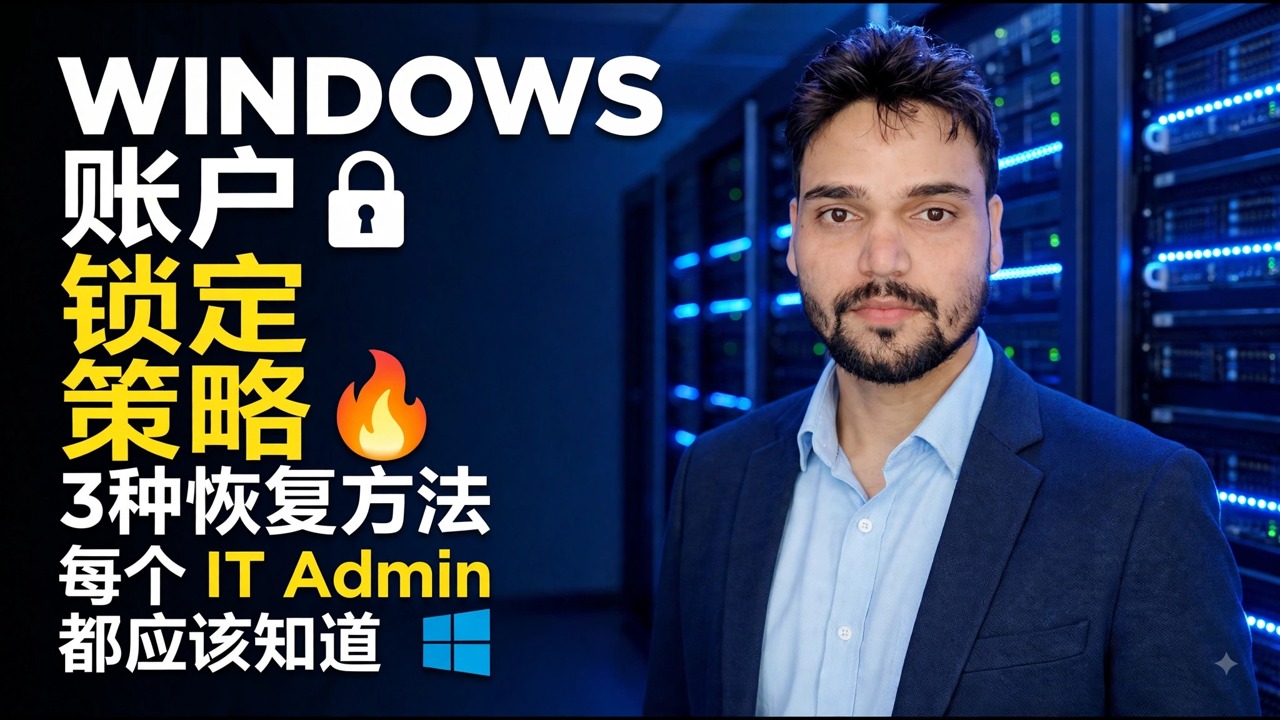 Windows Account Lockout Policy 🔥 3 Recovery Methods Every IT Admin Should Know