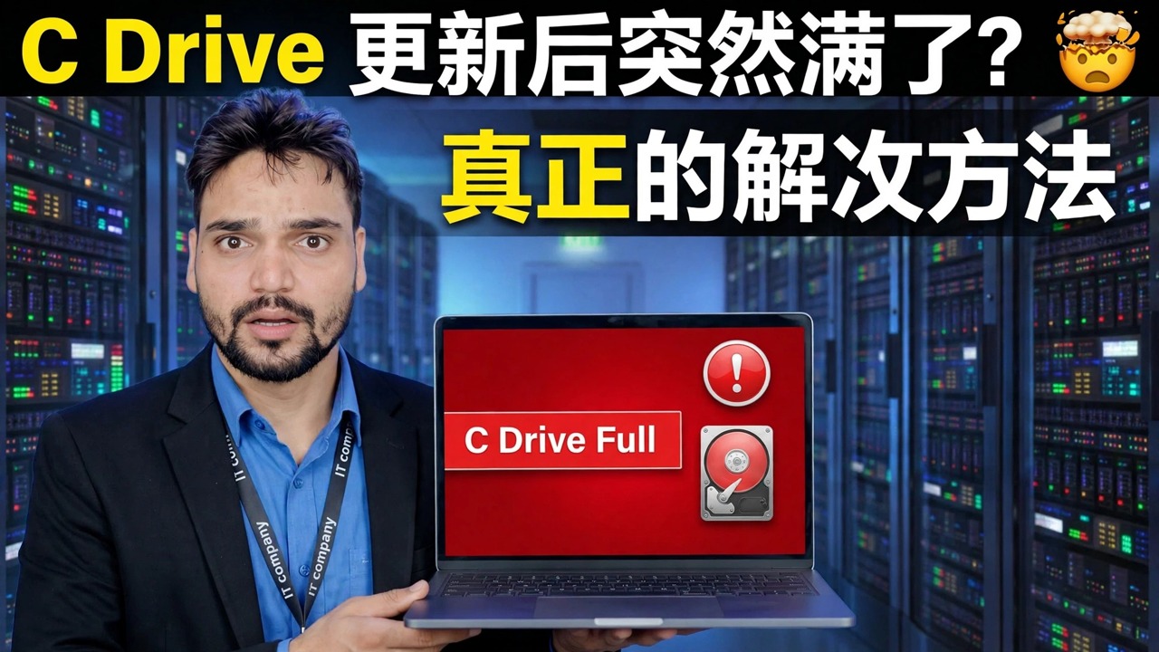 Pro IT Engineer Skill! 🚀 C Drive Suddenly Full After Update? 😳 Real Solution