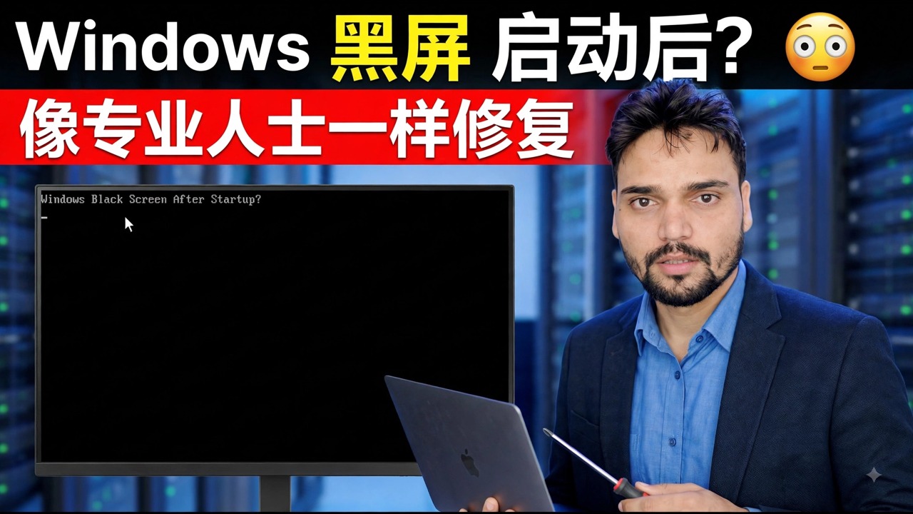 Windows Black Screen After Startup? 😳 Fix It Like a Pro