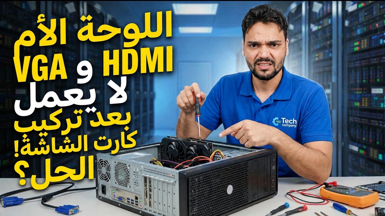 GPU مثبتة؟ لا يوجد عرض من اللوحة الأم 😳 الحل