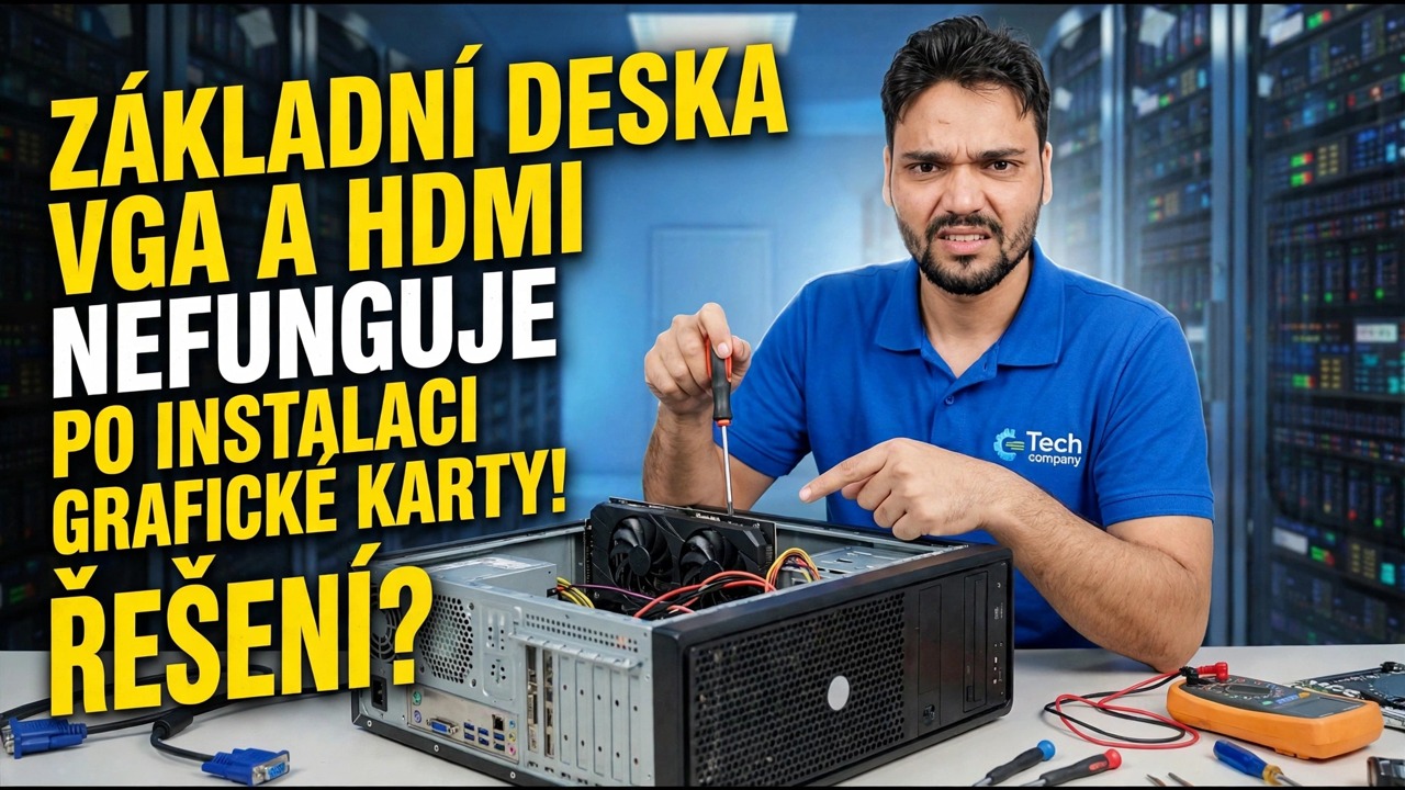 Nainstalovaný GPU? Žádný displej ze základní desky 😳 Řešení