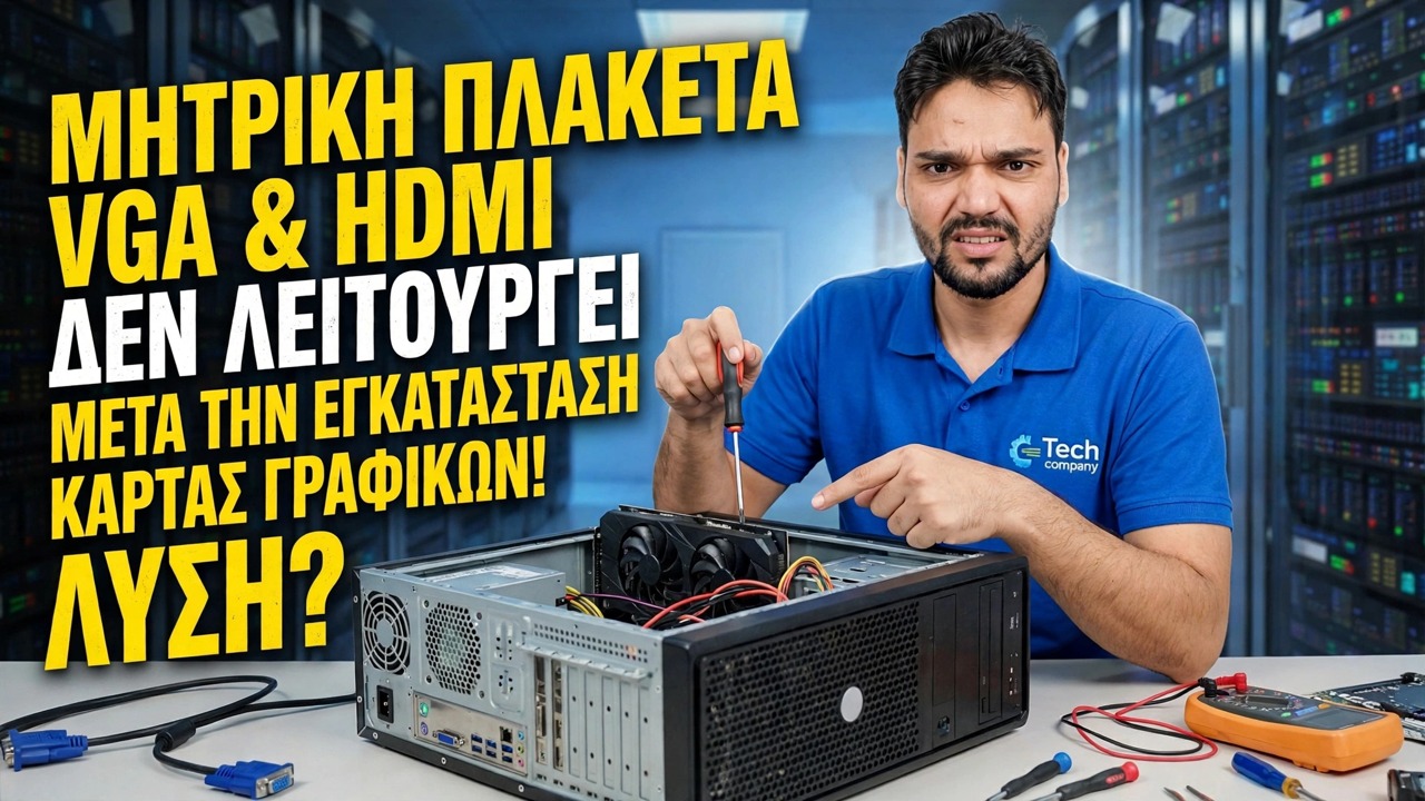 Εγκατεστημένη GPU; Χωρίς εμφάνιση από τη μητρική πλακέτα 😳 Λύση
