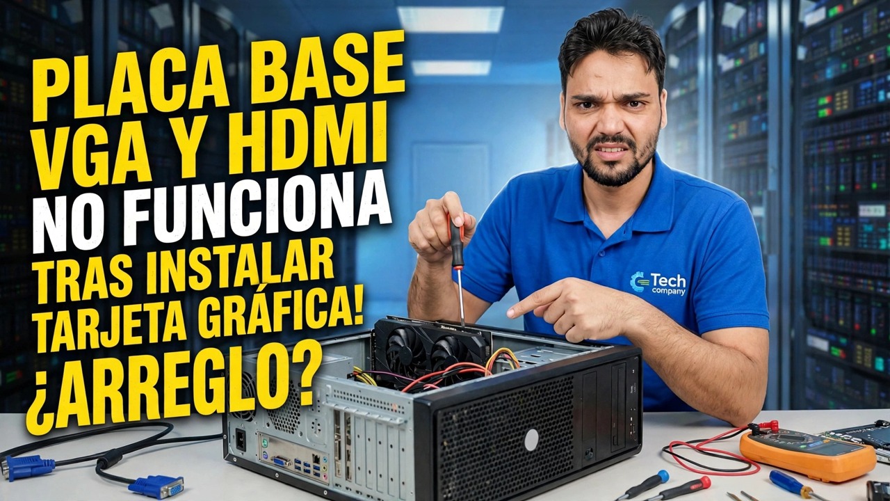 ¿GPU instalada? No hay pantalla en la placa base 😳 Solución