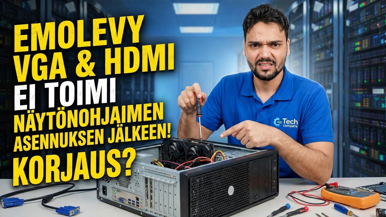 GPU asennettu? Ei näyttöä emolevyltä 😳 Ratkaisu