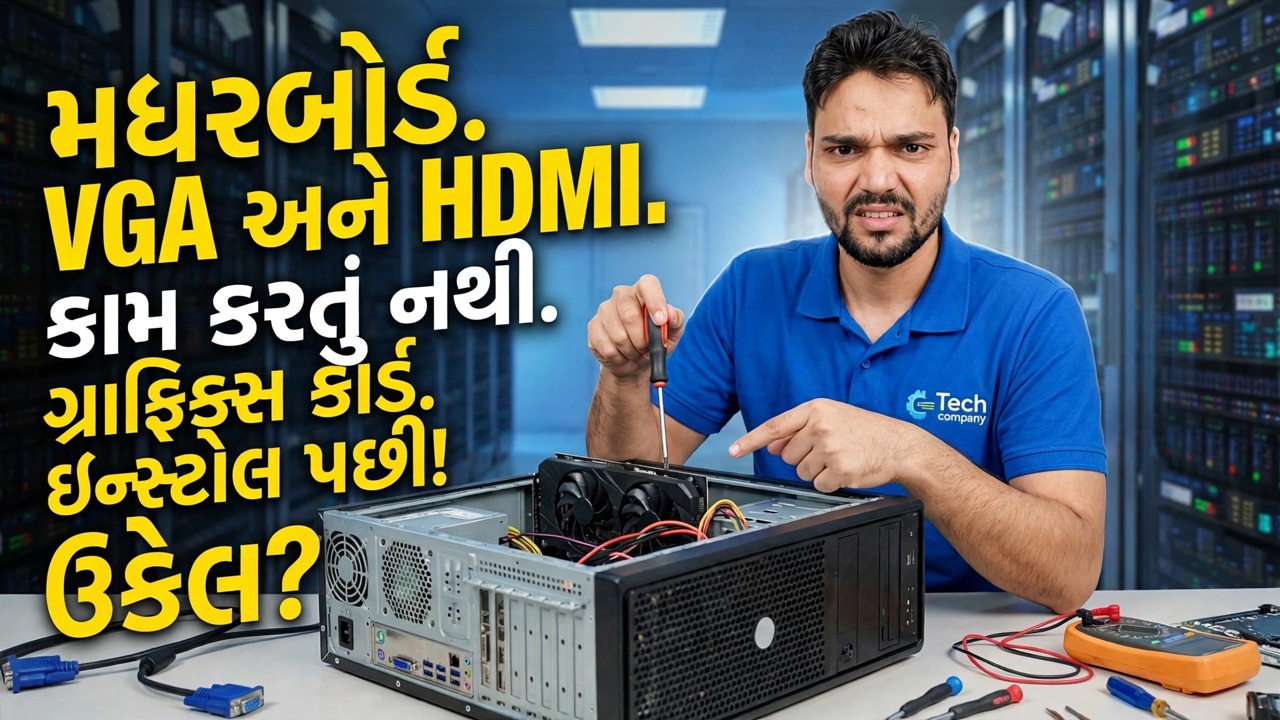GPU ઇન્સ્ટોલ કર્યું છે? મધરબોર્ડ માંથી કોઈ ડિસ્પ્લે નથી 😳 સોલ્યુશન
