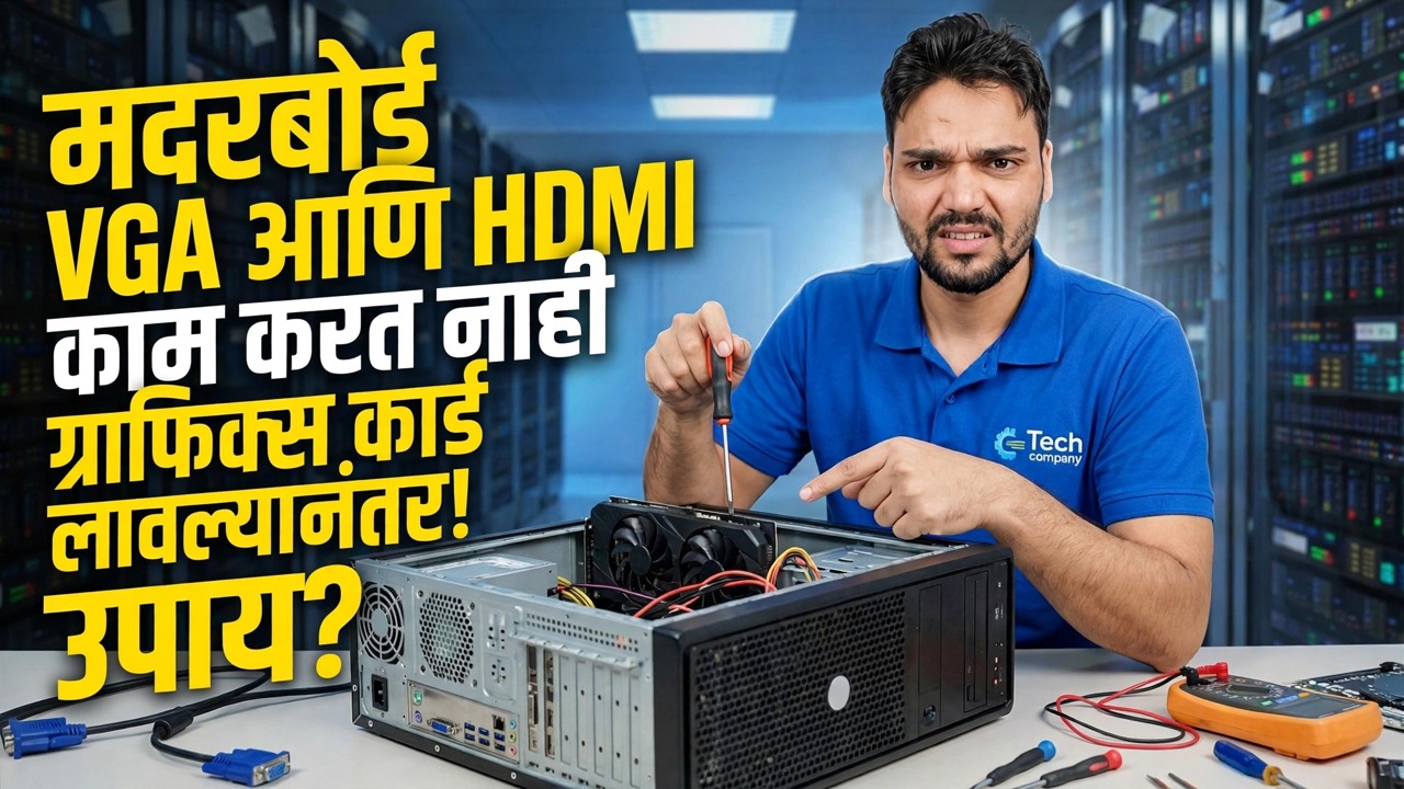 GPU स्थापित केले? मदरबोर्ड वरून कोणतेही डिस्प्ले नाही 😳 सोल्यूशन