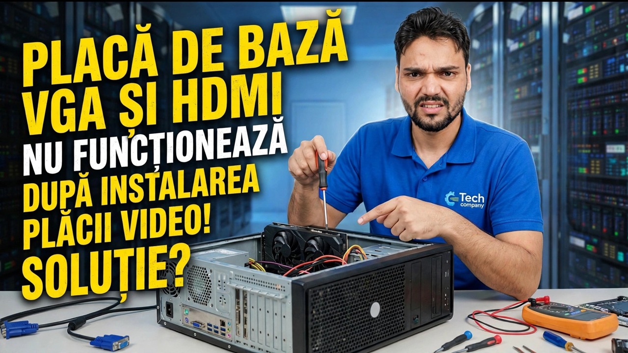 GPU instalat? Fără afișare de pe placa de bază 😳 Soluție