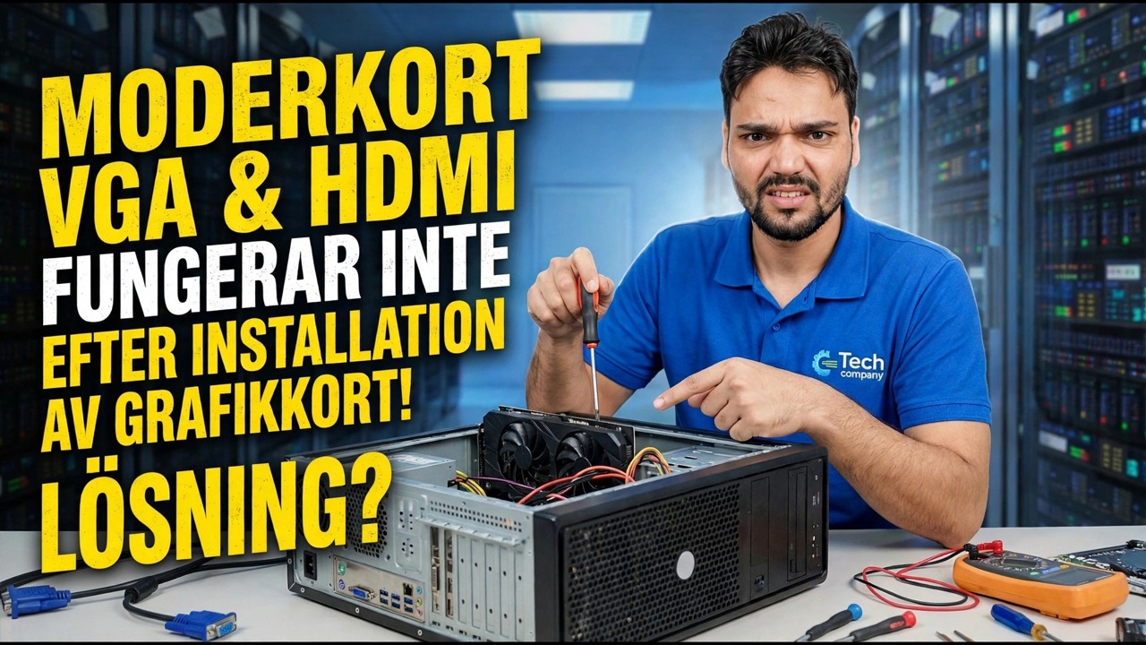 GPU installerad? Ingen skärm från moderkortet 😳 Lösning