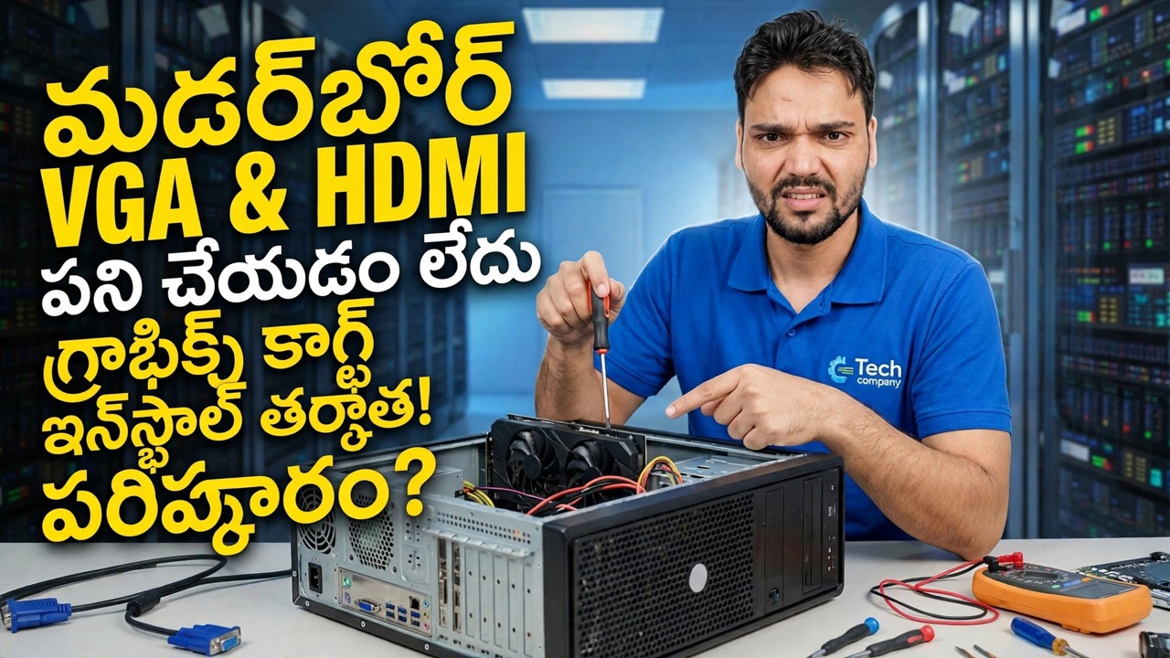 GPU ఇన్‌స్టాల్ చేయబడిందా? మదర్‌బోర్డ్ 😳 సొల్యూషన్ నుండి డిస్‌ప్లే లేదు