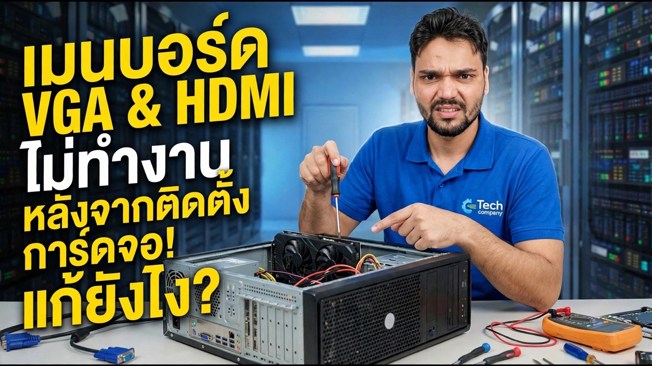 ติดตั้ง GPU แล้วหรือยัง? ไม่มีการแสดงผลจากเมนบอร์ด 😳 วิธีแก้ปัญหา