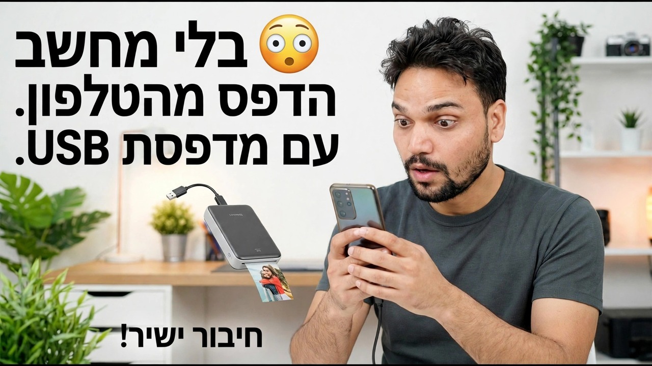 השתמש במדפסת USB עם טלפון 🔥 שיטה קלה