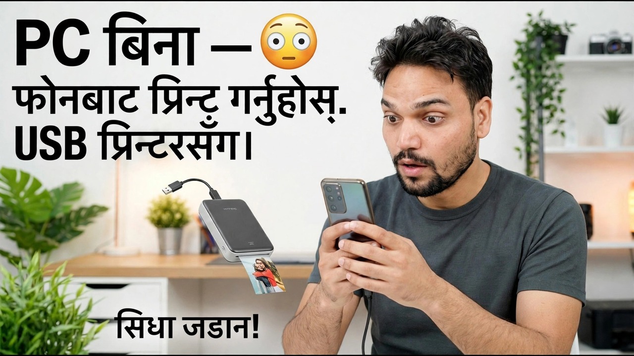 फोनको साथ USB प्रिन्टर प्रयोग गर्नुहोस् 🔥 सजिलो तरिका