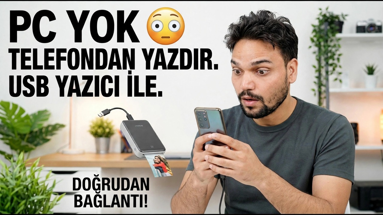 USB Yazıcıyı Telefonla Kullanma 🔥 Kolay Yöntem