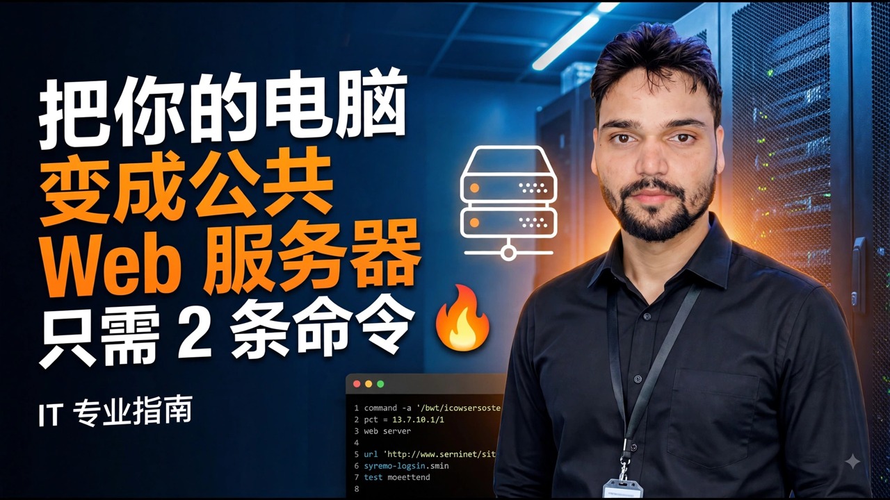 Transform Your PC into a Public Web Server with Just 2 Commands 🔥
