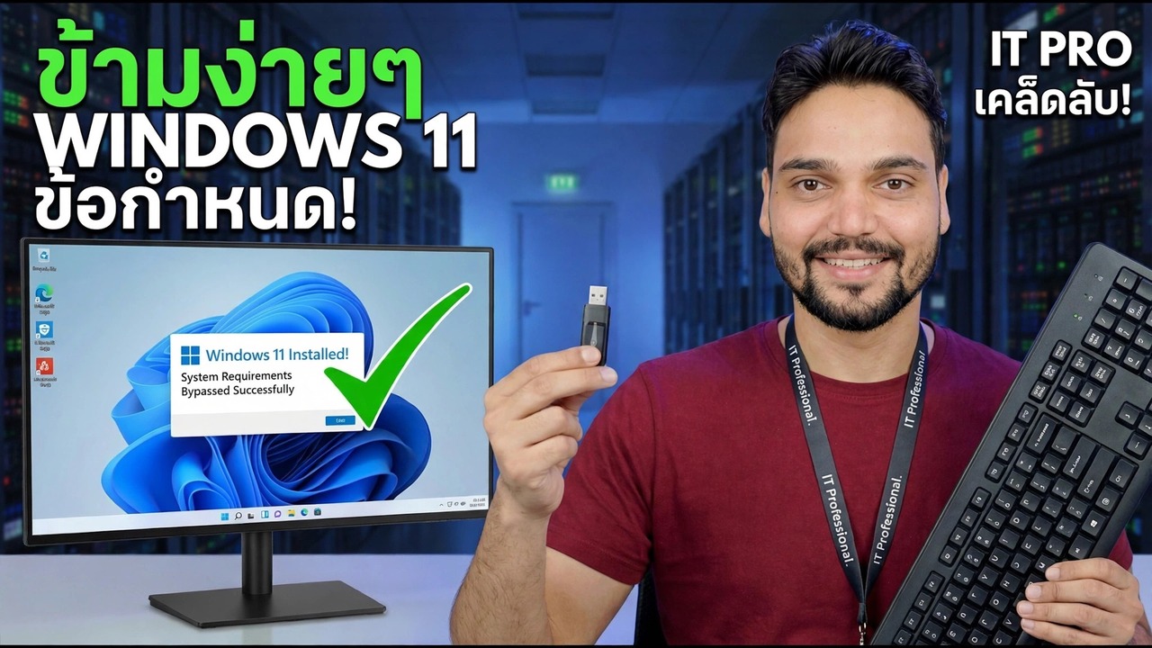 ข้ามข้อกำหนดของ Windows 11