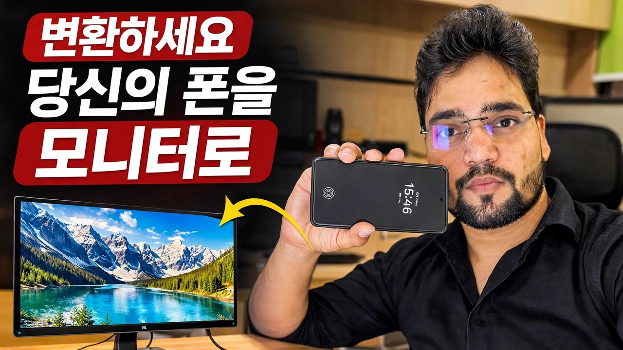 휴대폰을 모니터로 변환 🔥 캡처 카드를 사용하여