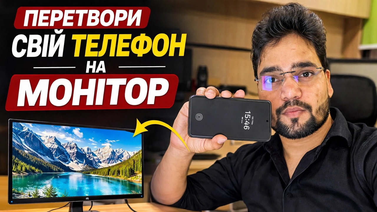 Перетворіть свій телефон на монітор 🔥 за допомогою карти захоплення