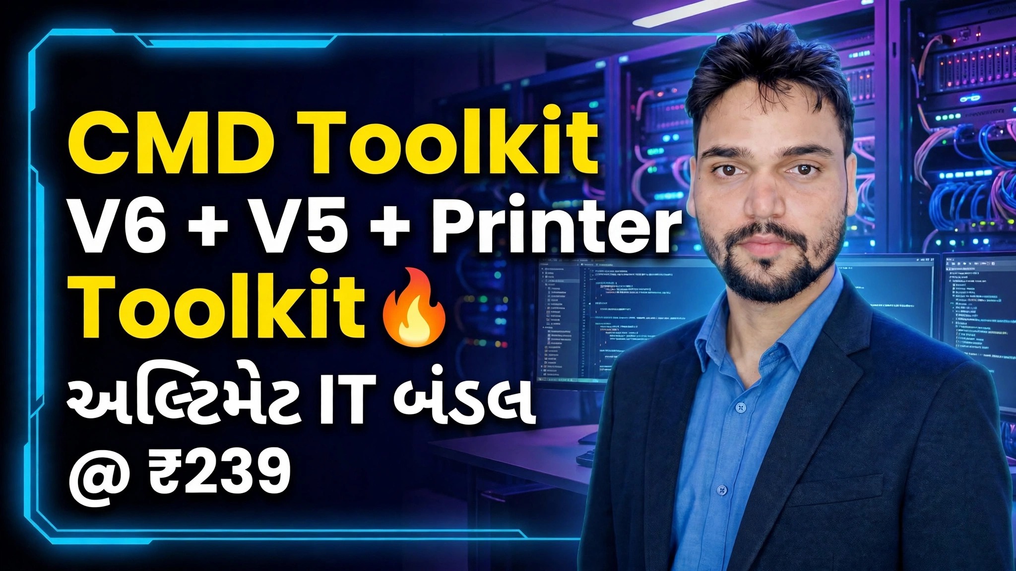 CMD ટૂલકીટ V6 + V5 + પ્રિન્ટર ટૂલકીટ 🔥 અલ્ટીમેટ આઈટી બંડલ @ ₹239