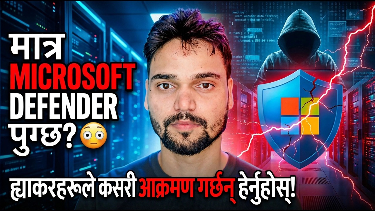 माइक्रोसफ्ट डिफेन्डरमा मात्र भर पर्दै हुनुहुन्छ? ⚠️ ठूलो सुरक्षा जोखिम