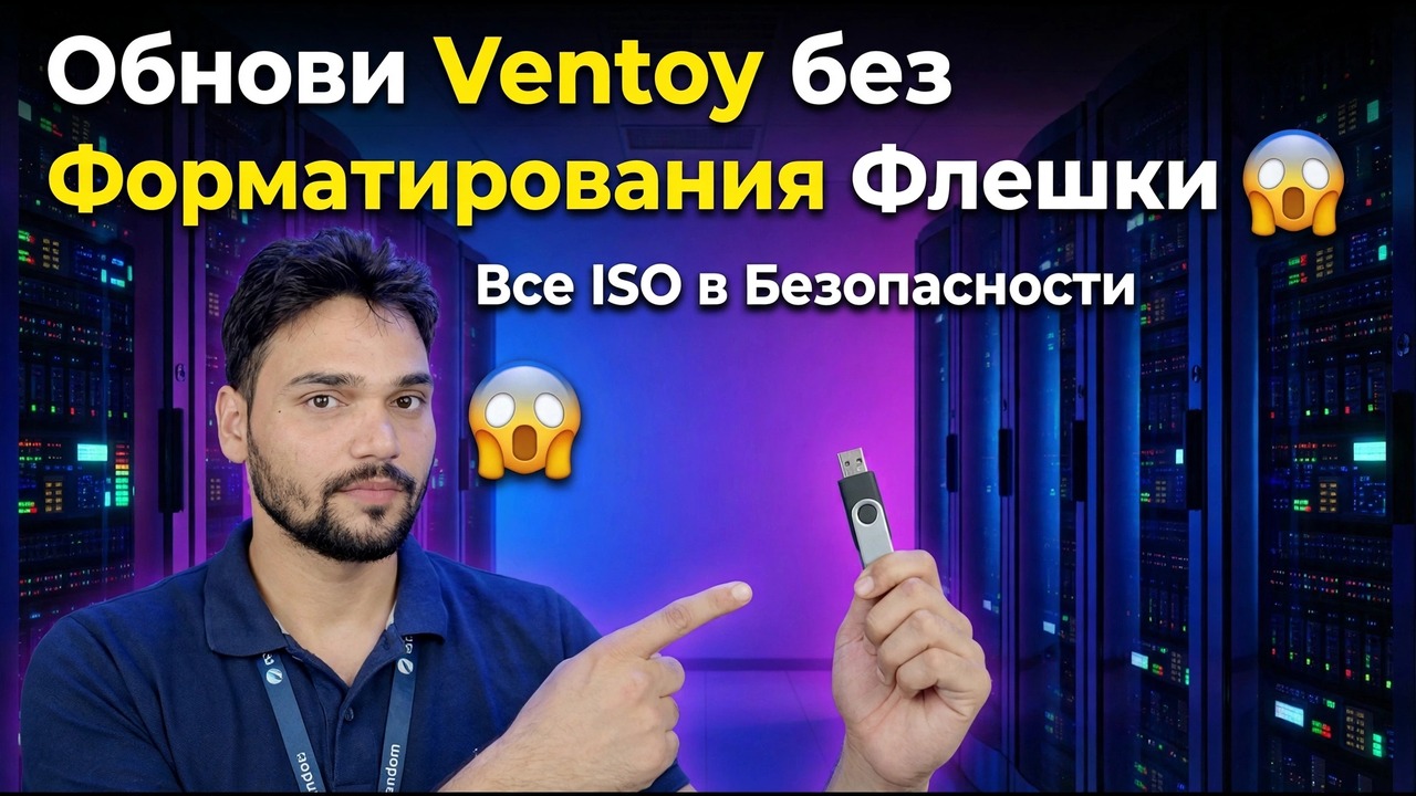 Обновите Ventoy без форматирования флешки 😱