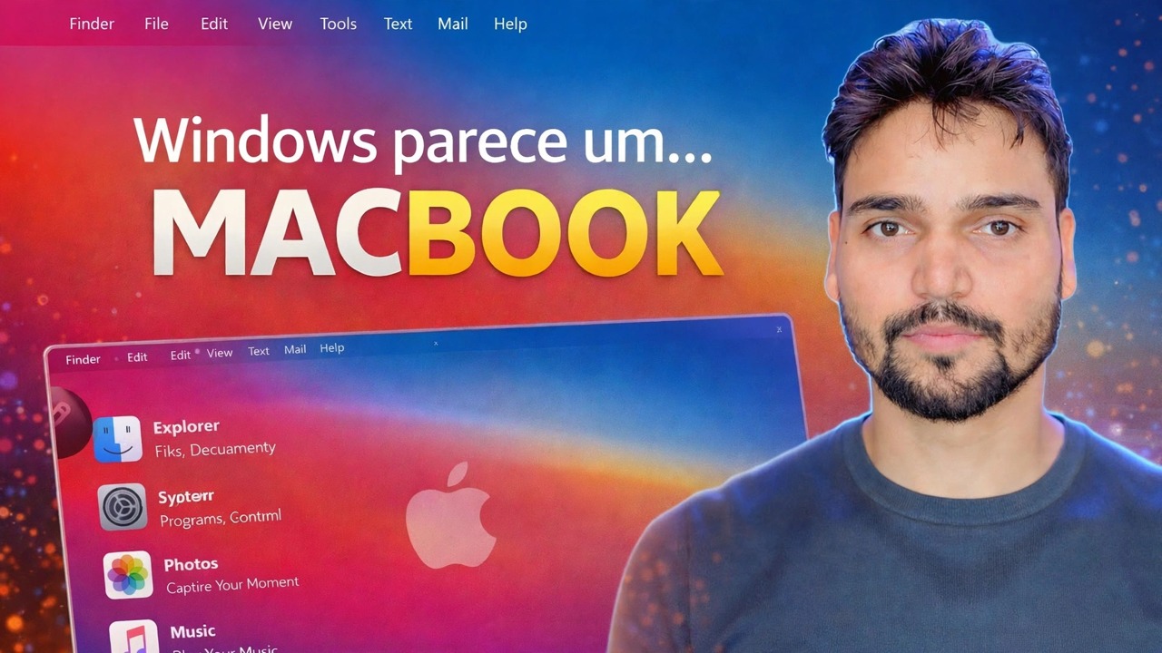 Transforme o Windows 11 em macOS! (Funciona em laptops antigos)
