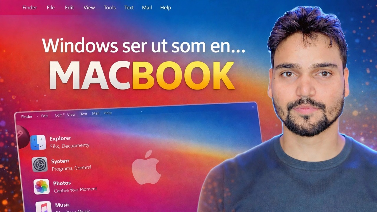 Förvandla Windows 11 till macOS! (Fungerar på gamla bärbara datorer)