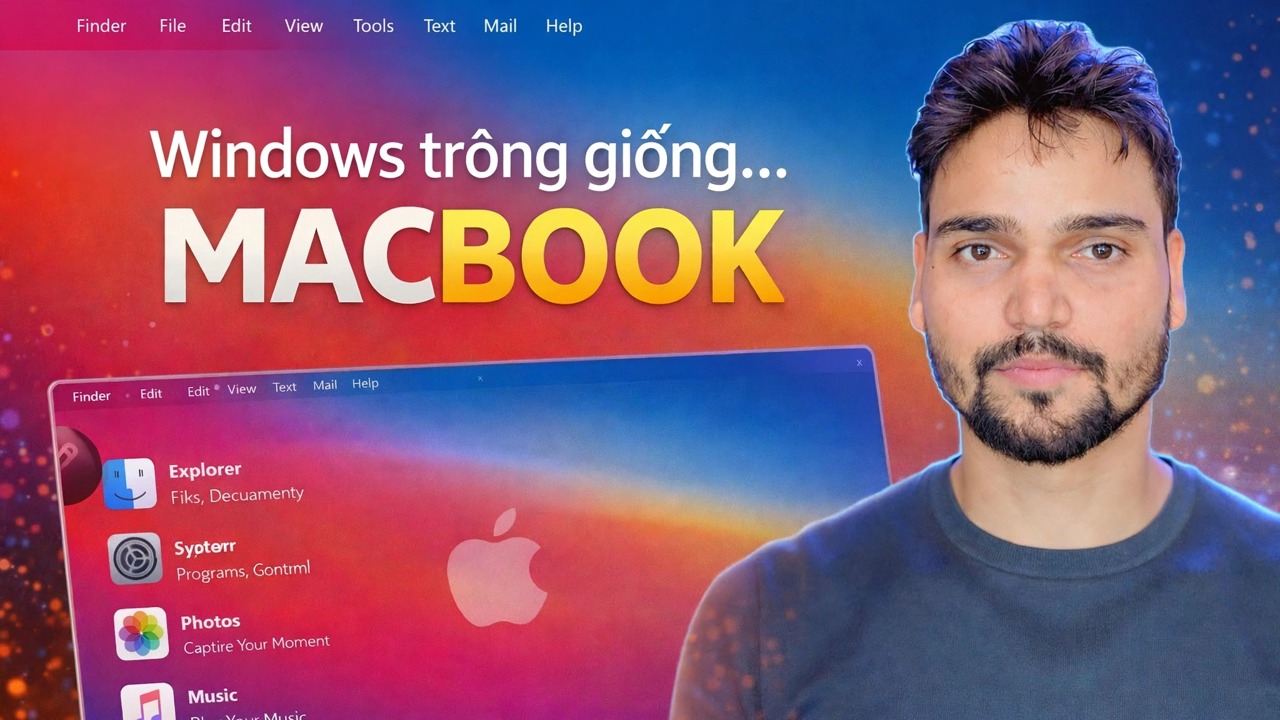 Biến Windows 11 thành macOS! (Hoạt động trên máy tính xách tay cũ)