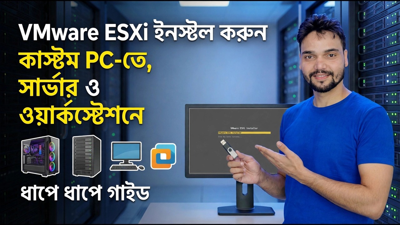 কাস্টম পিসিতে VMware ESXi ইনস্টল করুন - ধাপে ধাপে গাইড