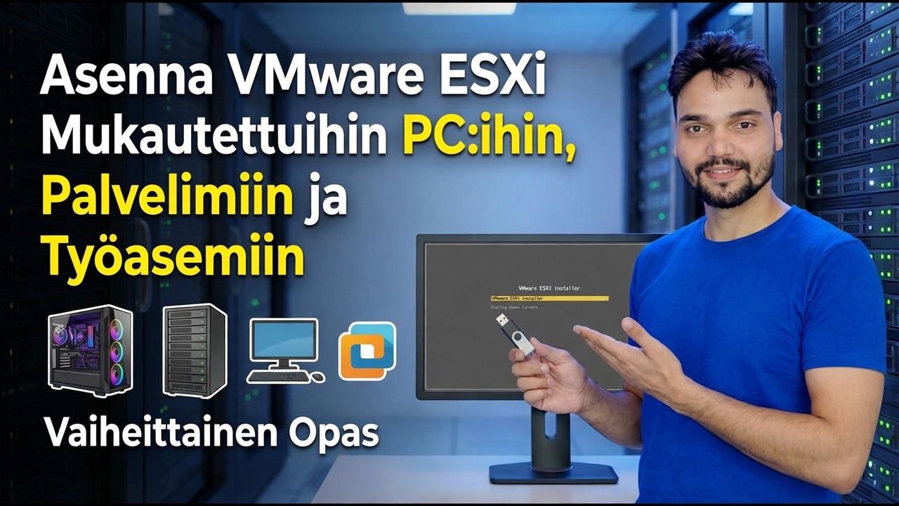 Asenna VMware ESXi mukautetuille tietokoneille - vaiheittainen opas