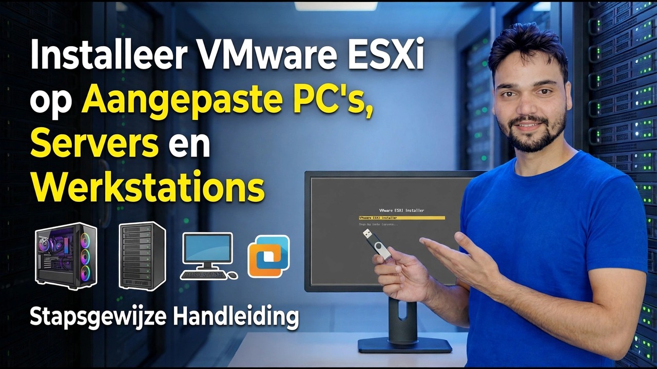 Installeer VMware ESXi op aangepaste pc's - Stapsgewijze handleiding