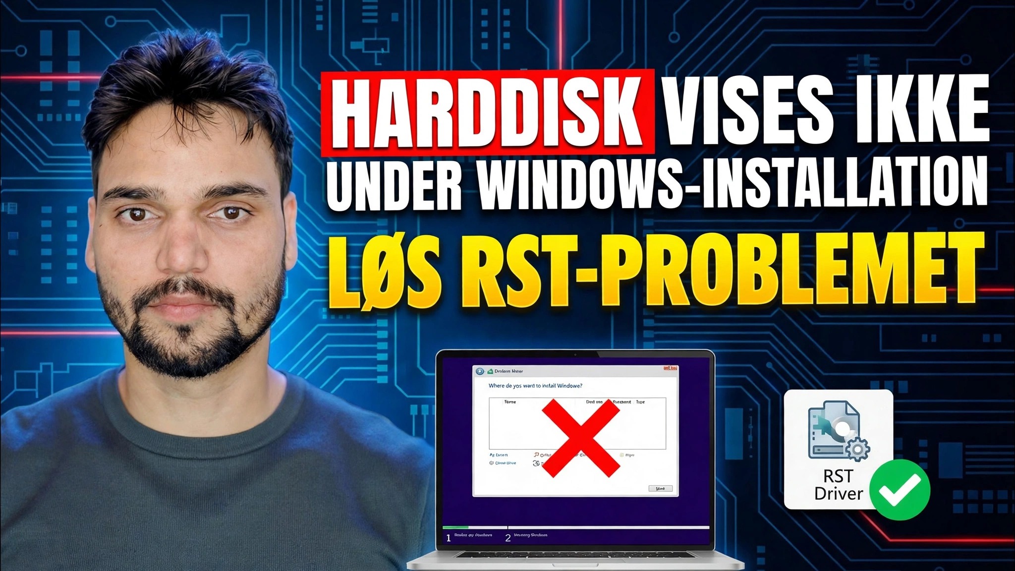 Ret HDD, der ikke vises under Windows-installation 🔥 Deaktiver RST / VMD / RAID