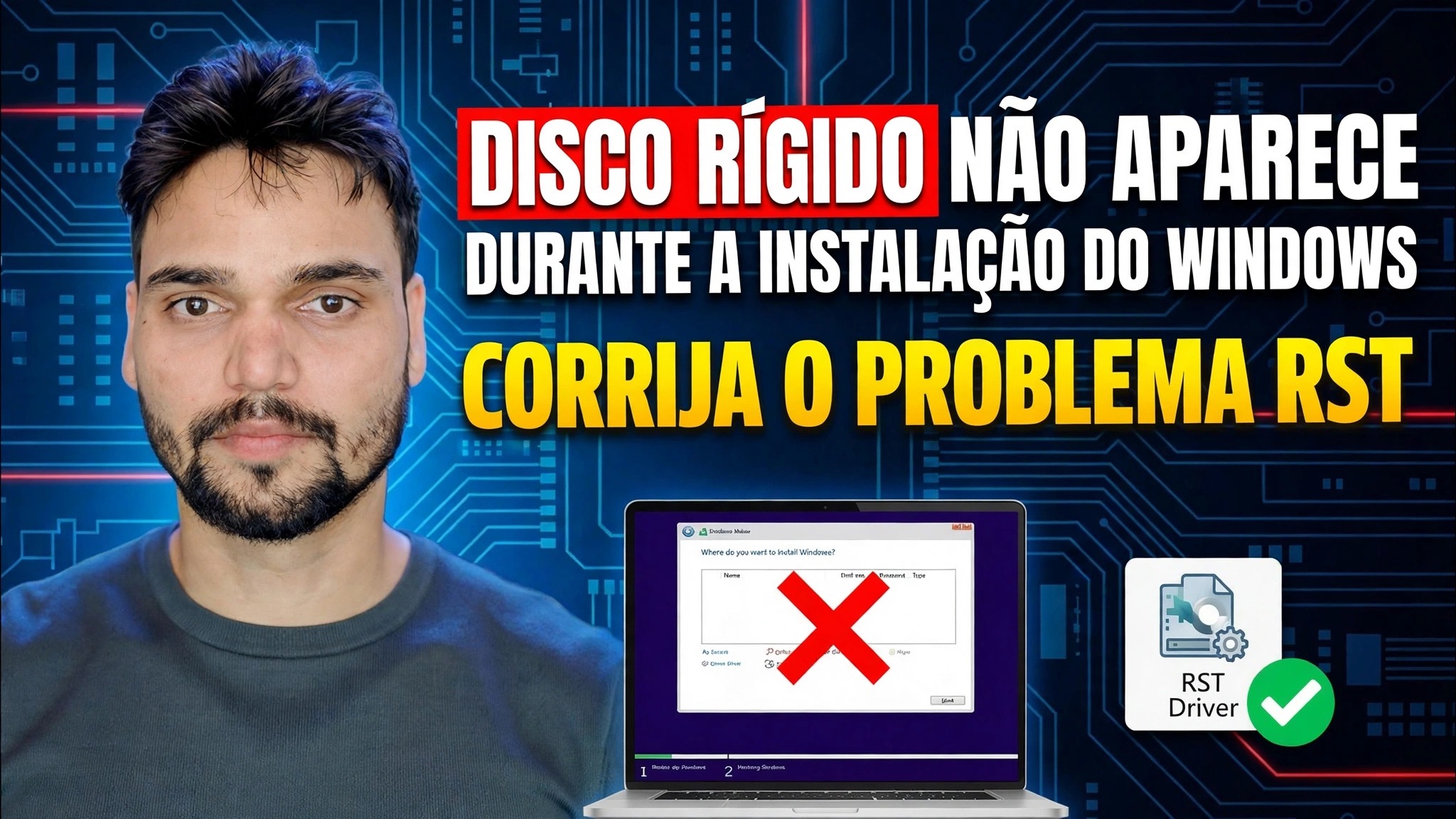 Corrigir o HDD que não aparece durante a instalação do Windows 🔥 Desativar RST / VMD / RAID
