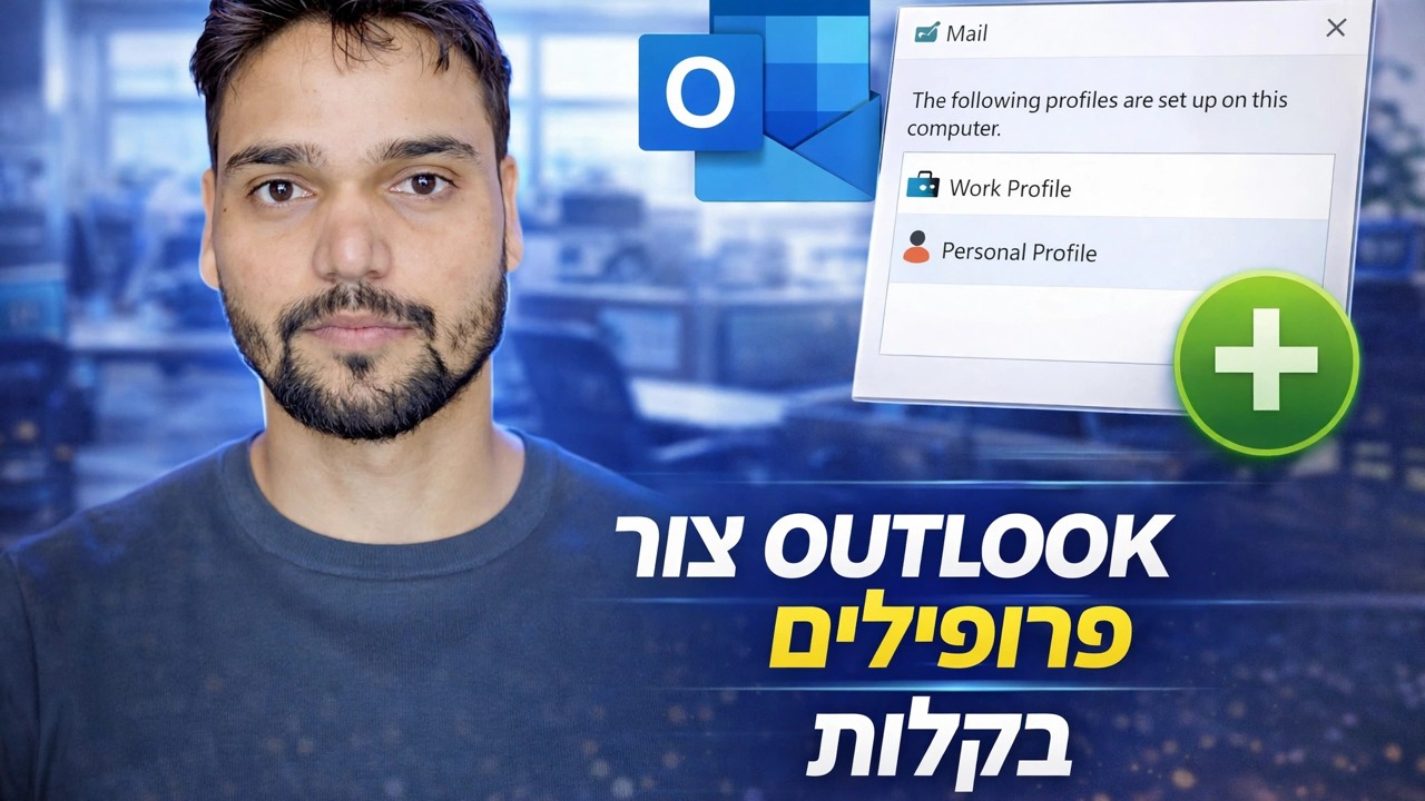 הפרד בקלות נתונים אישיים וארגוניים ב-Outlook עם הטריק הפשוט הזה