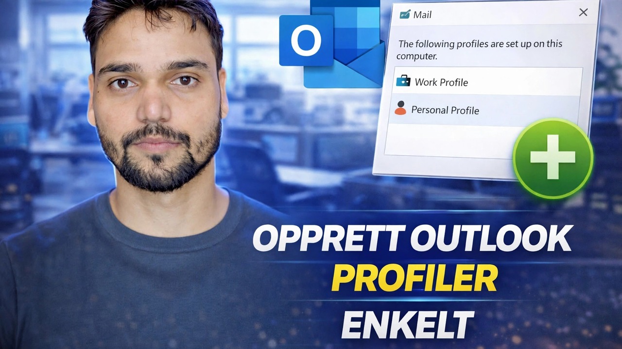 Separer enkelt personlige og bedriftsdata i Outlook med dette enkle trikset