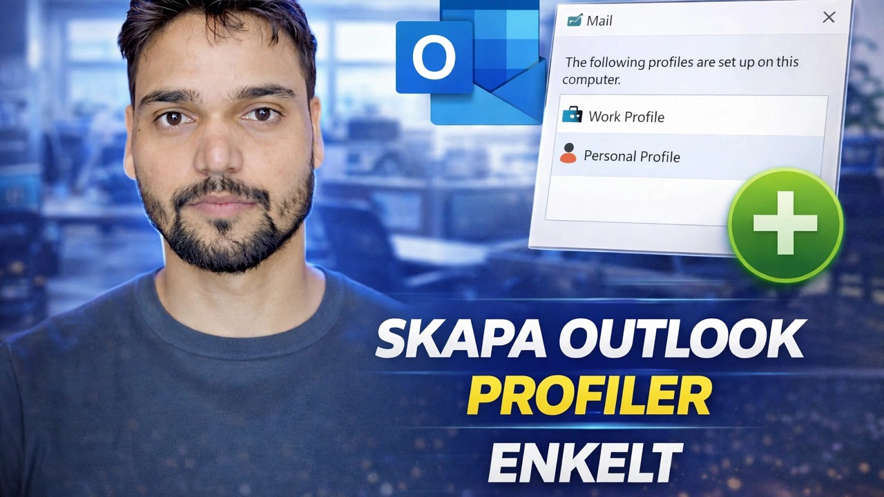 Separera enkelt personlig och företagsdata i Outlook med detta enkla trick